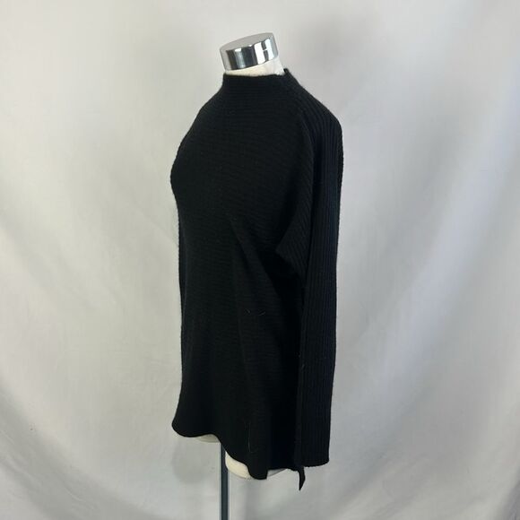 JโSociety NWT Black Cashmere Ribbed Mock Neck Sweater - Picture 3 of 6